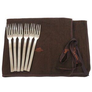 Hermes 6 Forks Silver Coated 1004